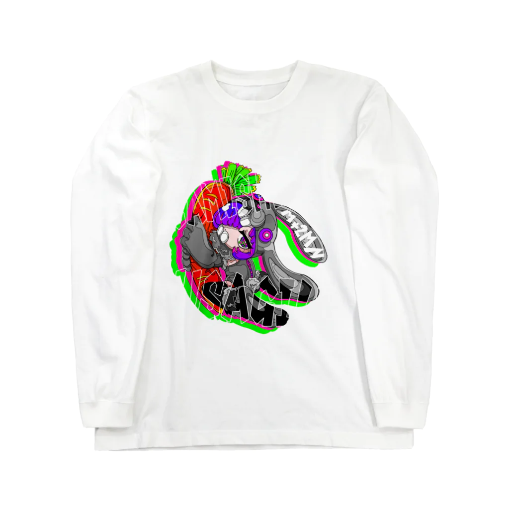 松本芽維新の我楽多SHOPのSAMISHINBO USAGI!! Long Sleeve T-Shirt