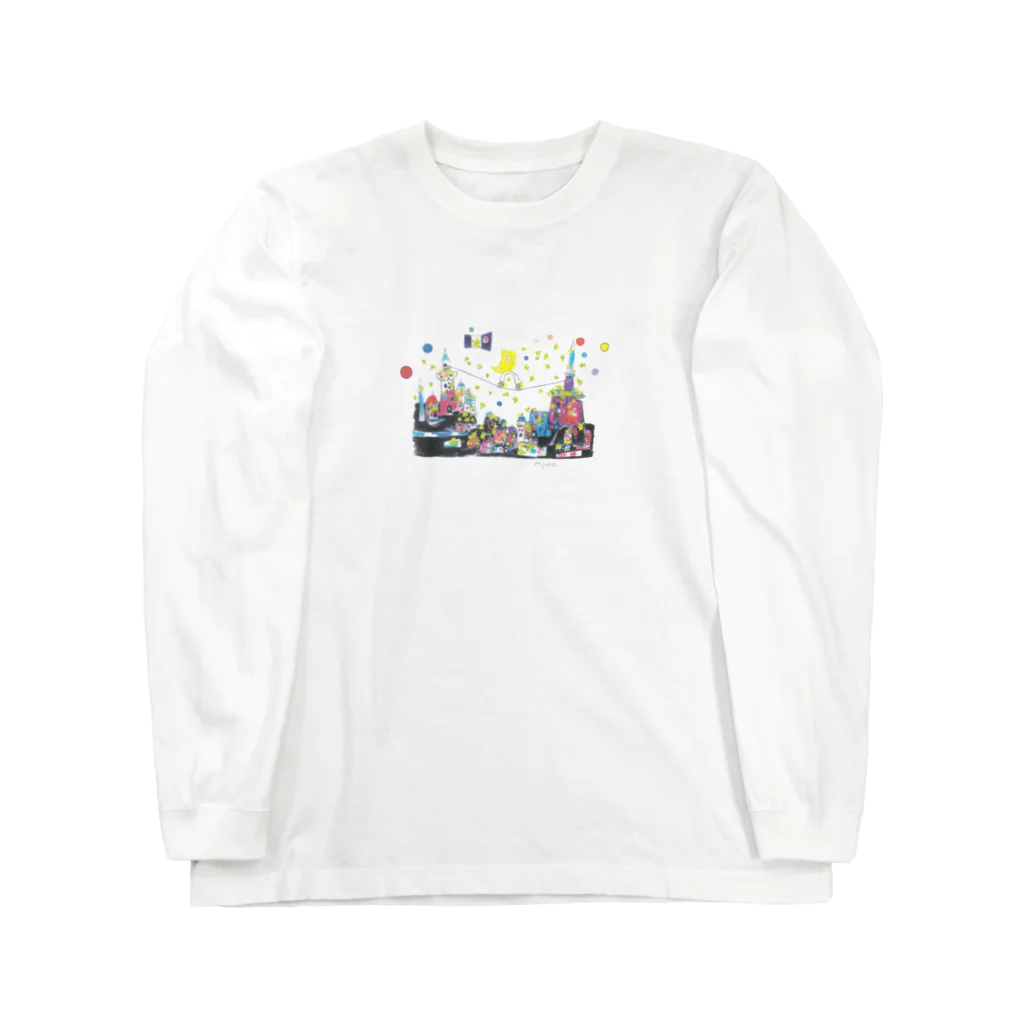 タナカミノルのユーモアイラストショップのお月さんぽ Long Sleeve T-Shirt