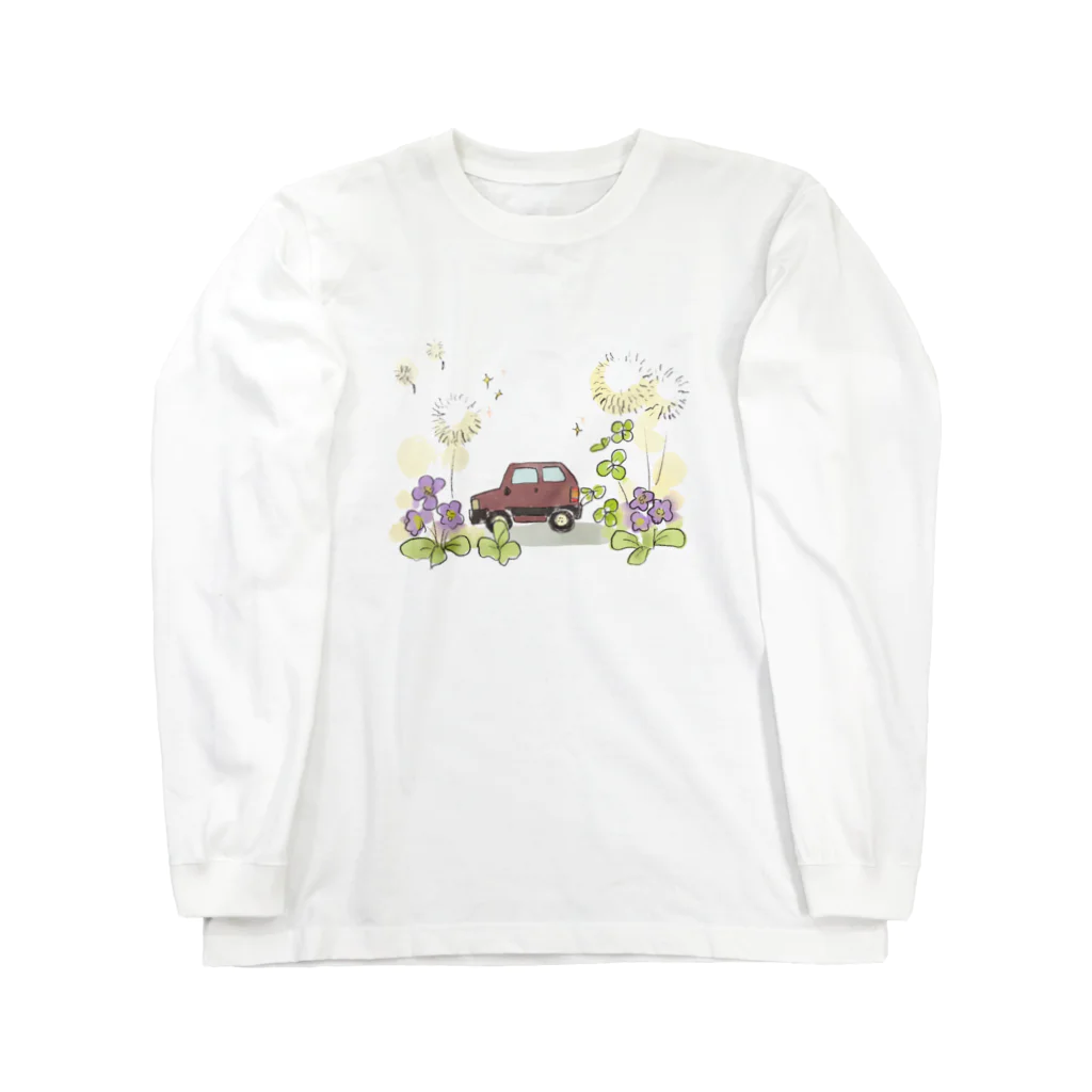 pandaticsの春とくるま Long Sleeve T-Shirt