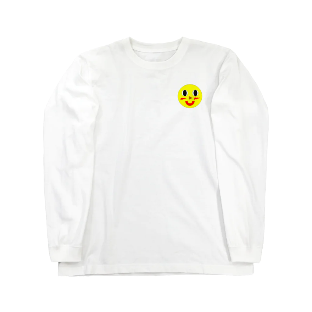 Tsubachan Shop【シンプルでかっこいい・かわいいデザイン中心】のスマイルくん Long Sleeve T-Shirt