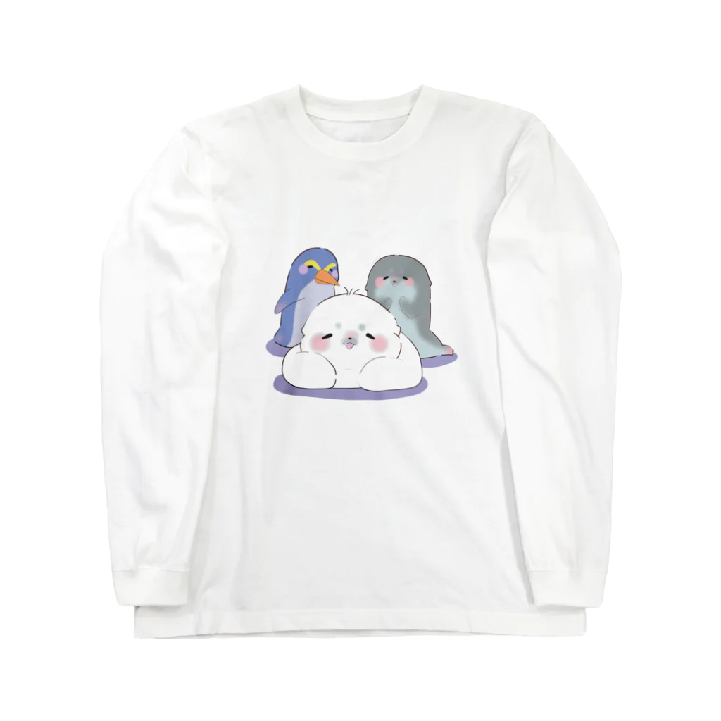 ふわきゅっとのふわふわのホッキョクゾク ロングスリーブTシャツ