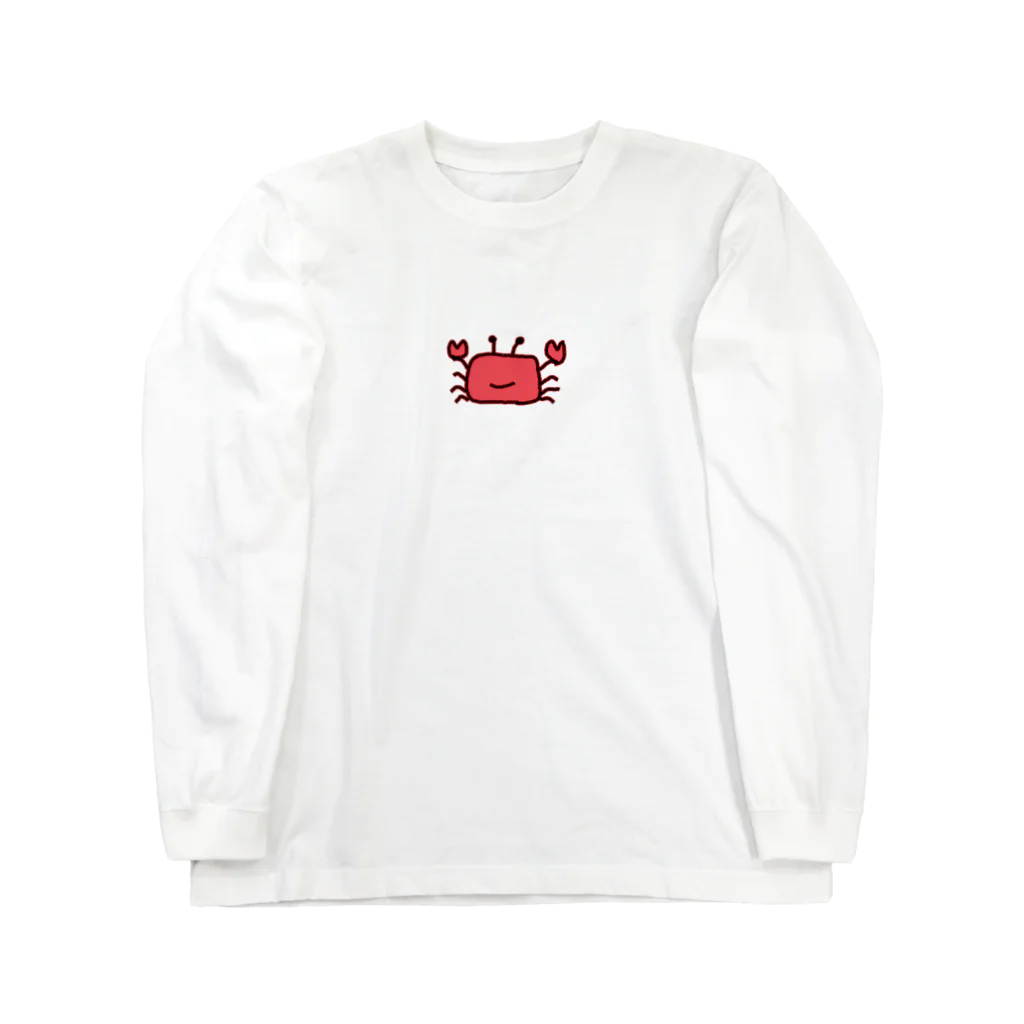 なかにしゲームス公式グッズ屋さんのなかにしが描いたカニの絵 Long Sleeve T-Shirt