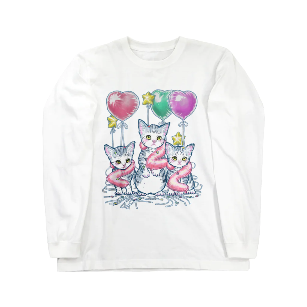 nya-mew（ニャーミュー）のニャンニャンニャン2023 Long Sleeve T-Shirt