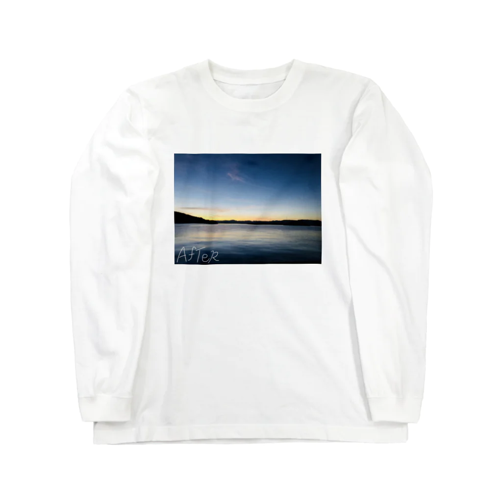 AfTeRの無人島の夕焼け Long Sleeve T-Shirt