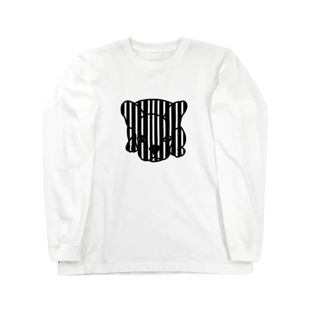 みつまめこshopのストライプ犬 Long Sleeve T-Shirt