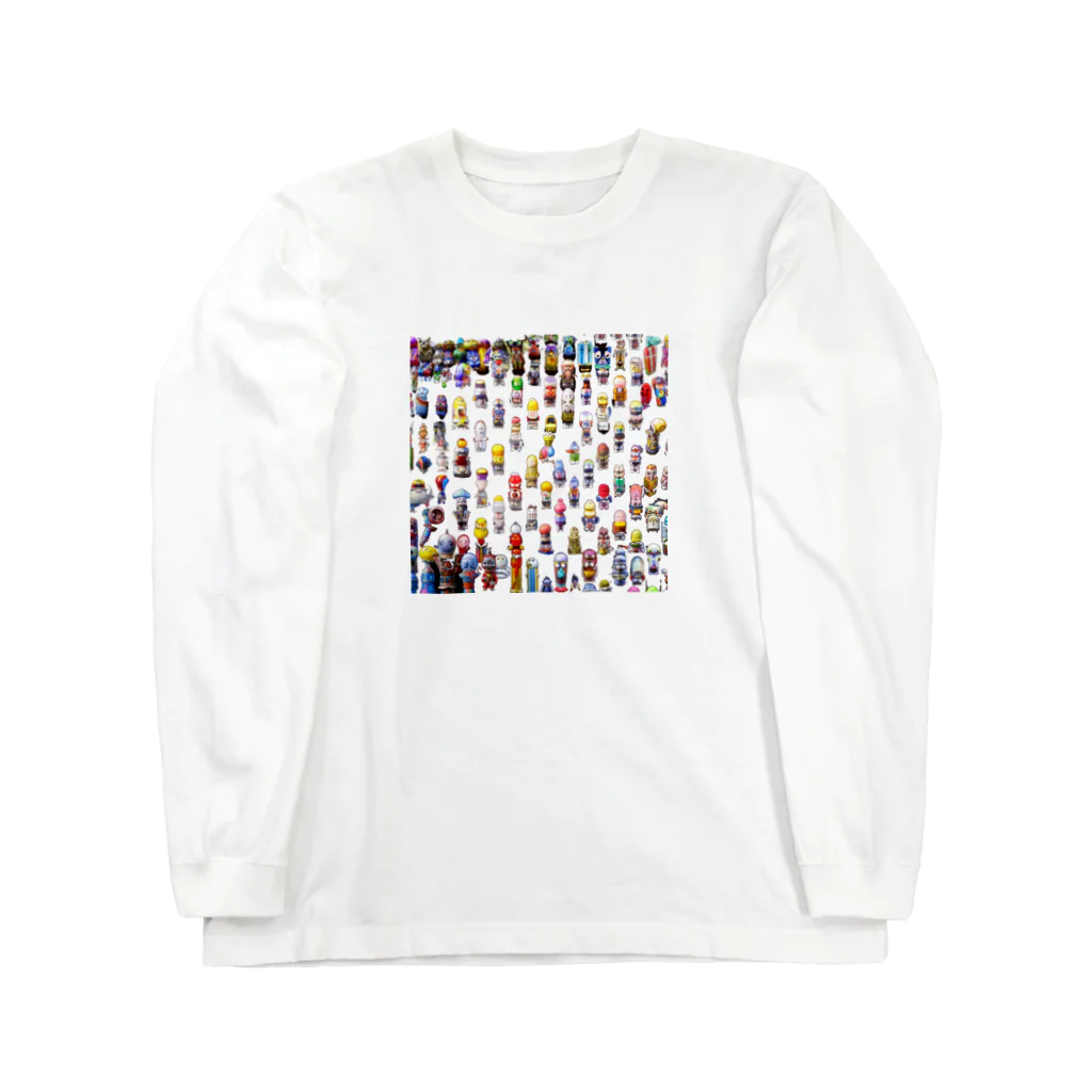 🍩tarojiro(たろじろ) shop🍩の錠菓連鎖 by AI模様 Long Sleeve T-Shirt