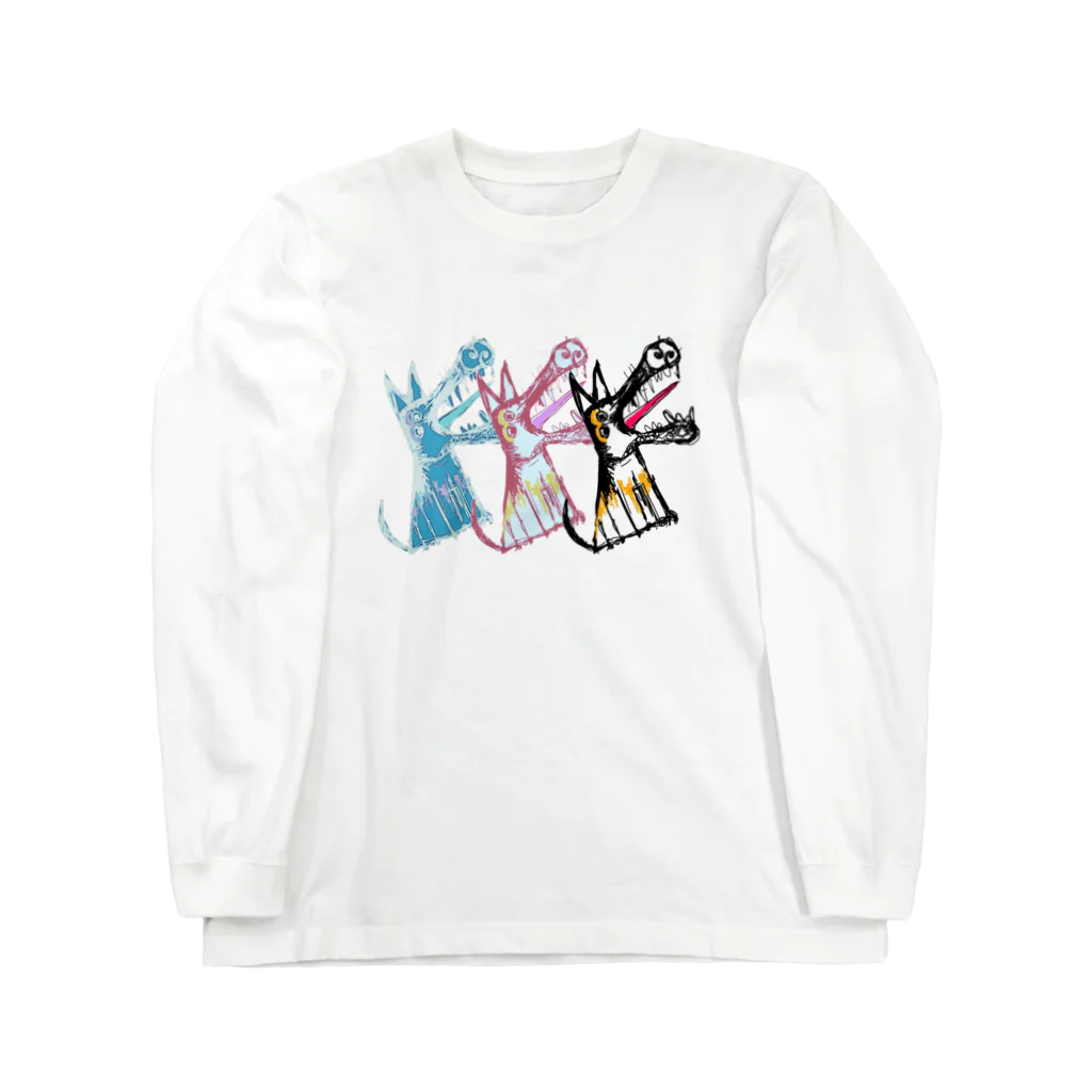 shiiida_and_picassoのGSD Picasso ４ Long Sleeve T-Shirt
