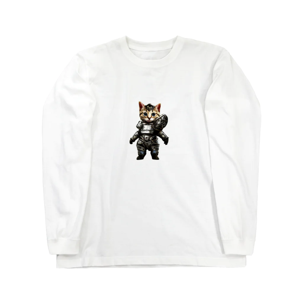 カレー屋　月夜のライオンの鉄猫H（切り抜き） Long Sleeve T-Shirt