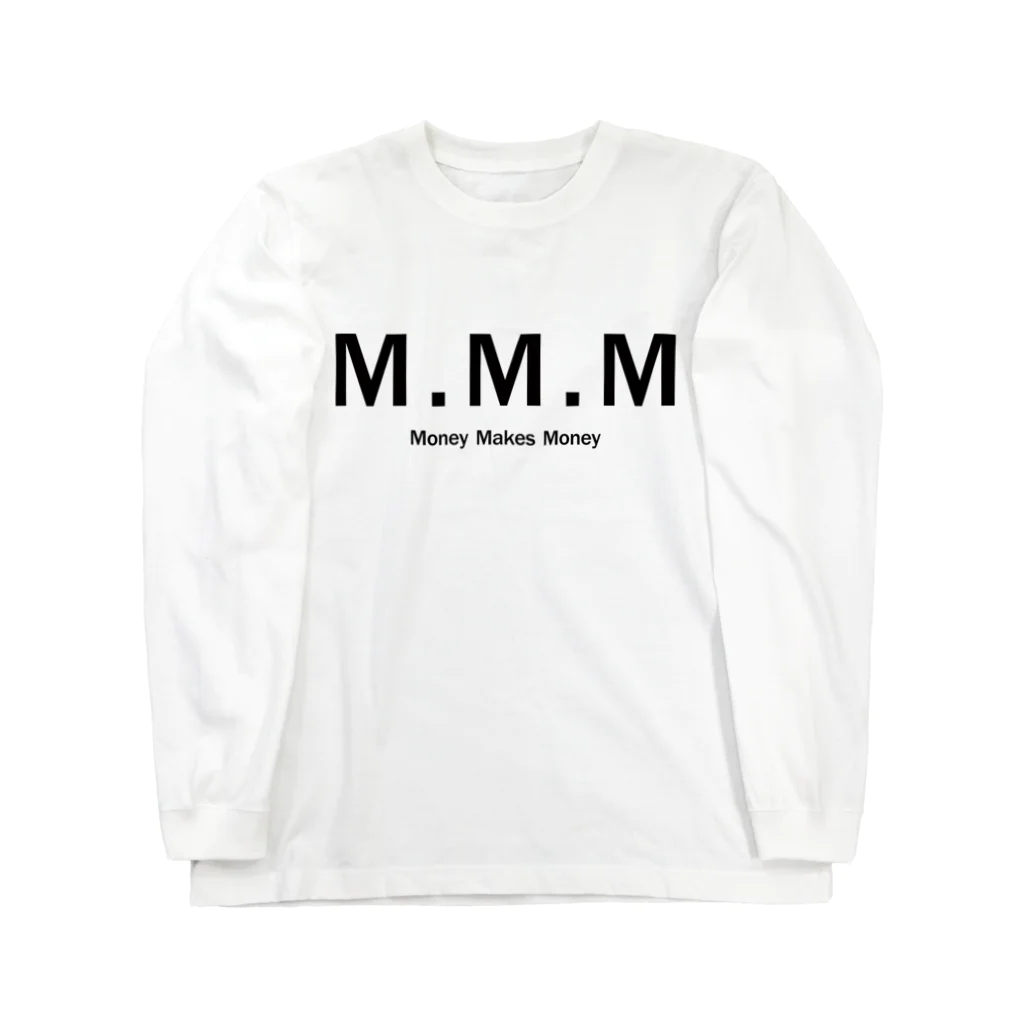 MoneyMakesMoneyのMoneyMakesMoney initial logo black ロングスリーブTシャツ