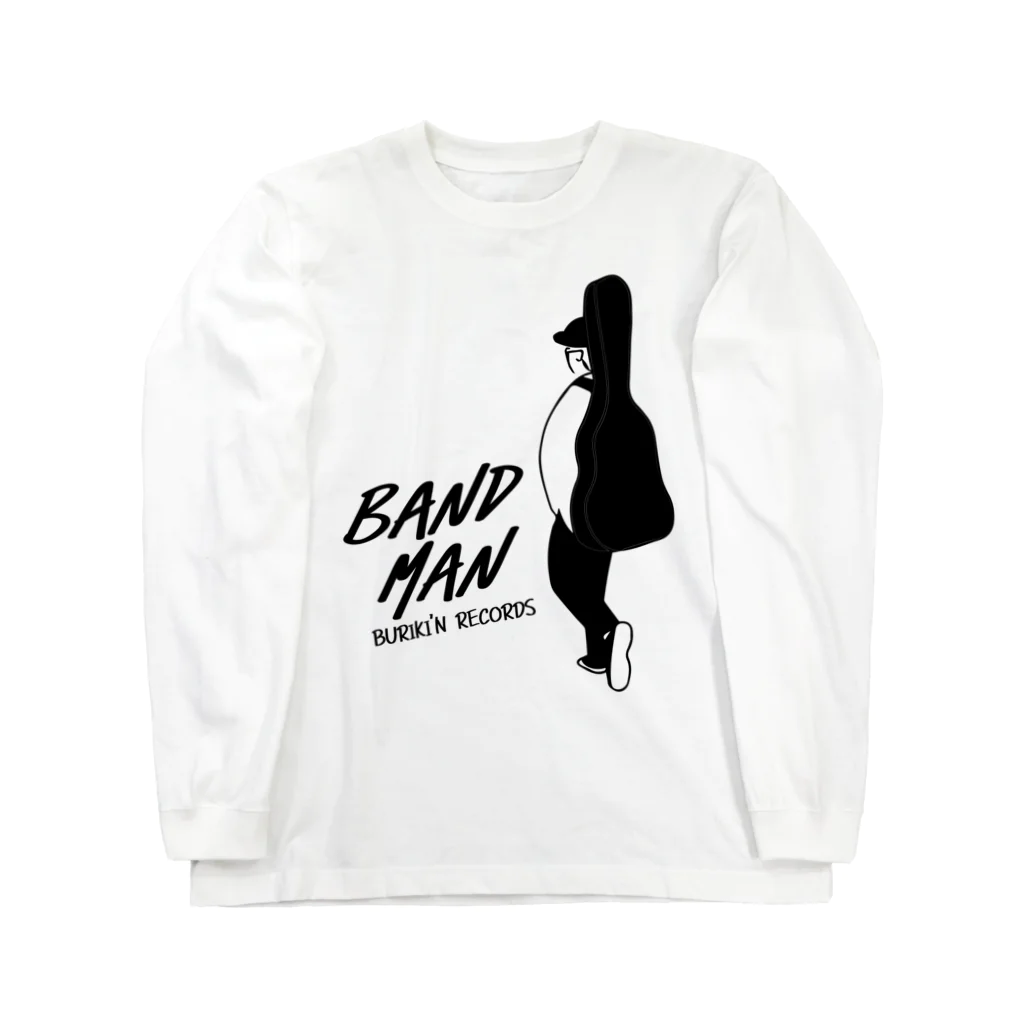 BURIKI'N RECORDSのBANDMAN(ロゴ黒) ロングスリーブTシャツ