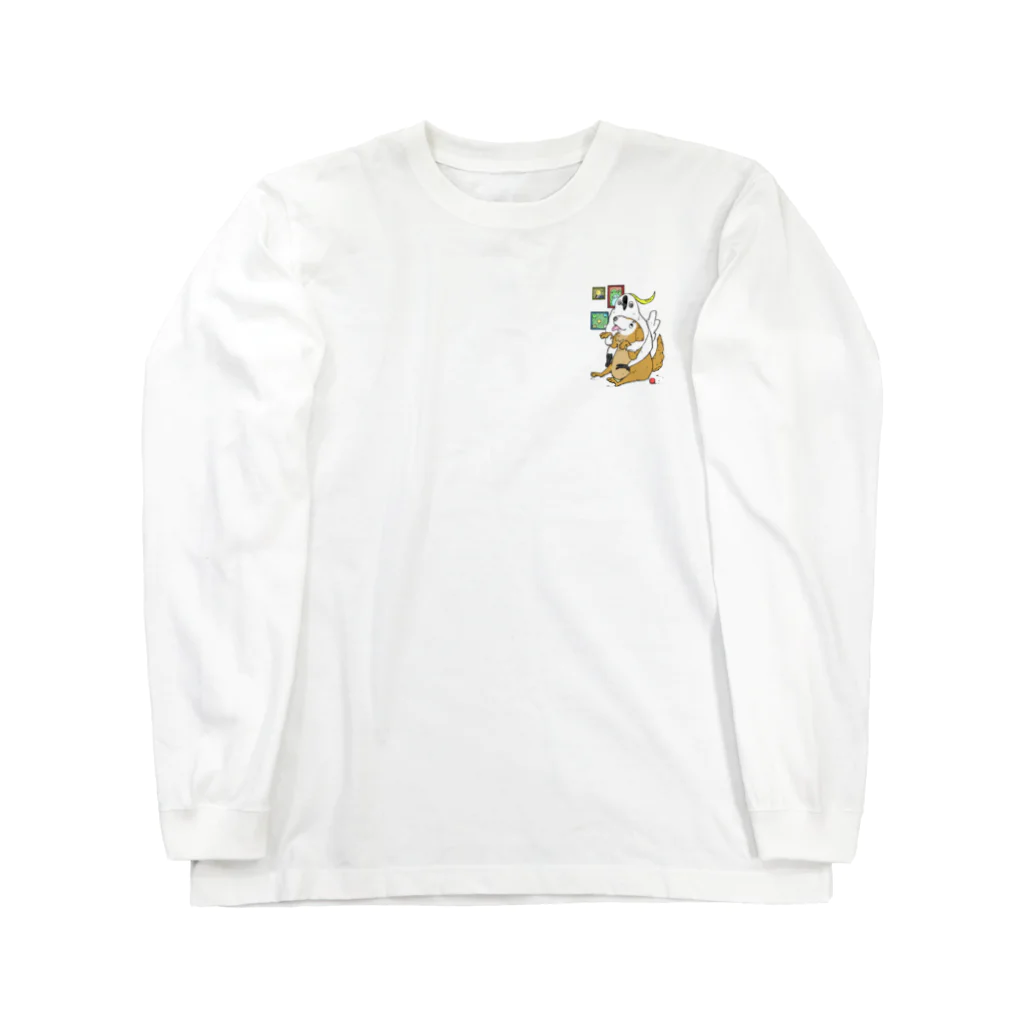 ゴールデンレトリバーわんちゃん犬のキバタンとゴールデンレトリバー Long Sleeve T-Shirt