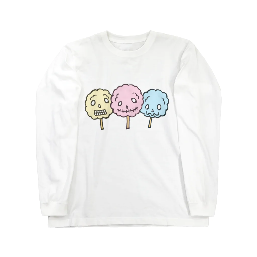 Siderunの館 B2のドクロ風味な綿菓子 ロングスリーブTシャツ