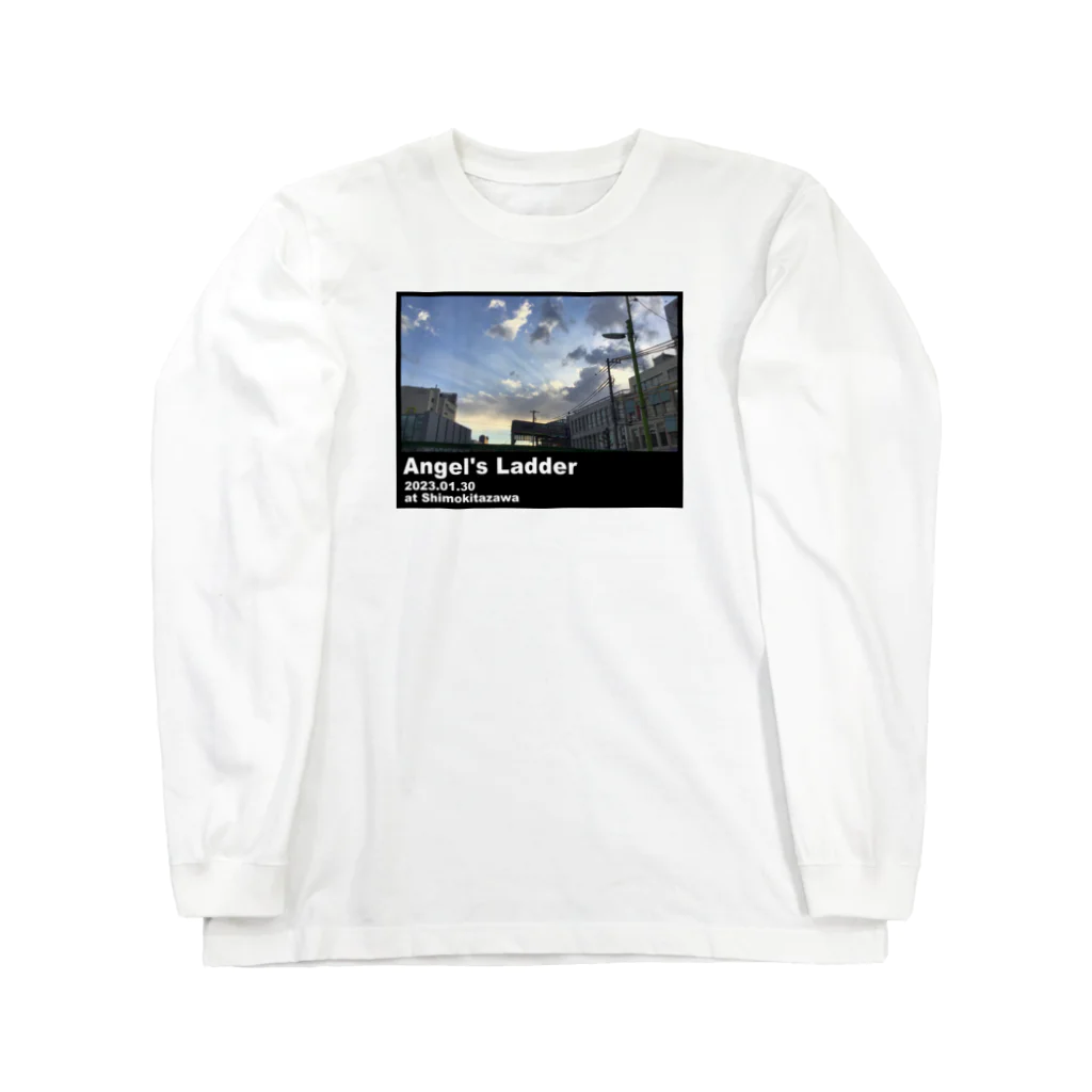 下北龍雲堂の【👼開運👼】下北天使の梯子（英語表記・日付入り）グッズ Long Sleeve T-Shirt