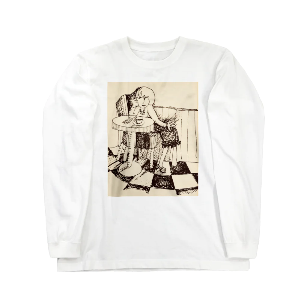 izumi_salonのカフェテリア zine Long Sleeve T-Shirt