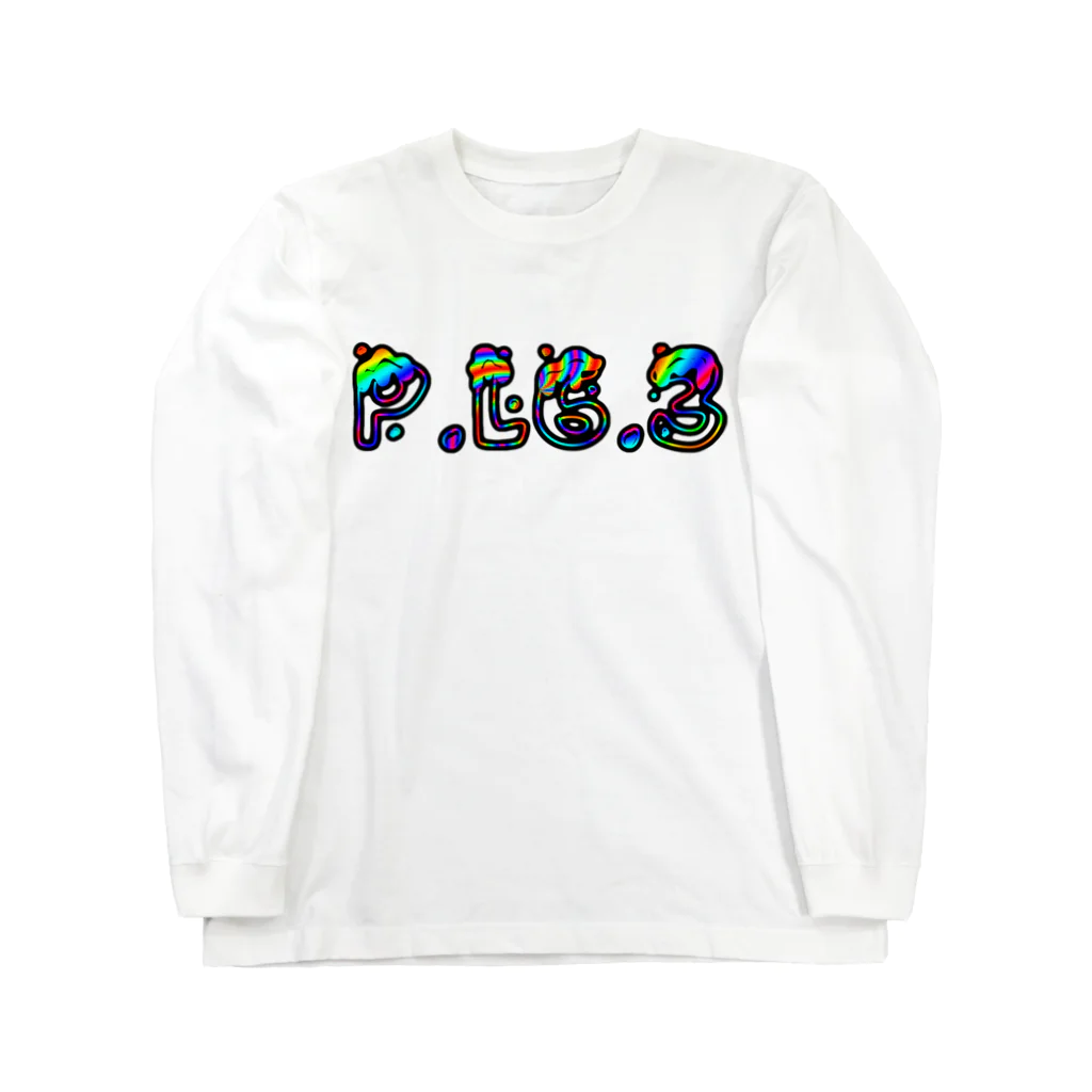 P.L.6.3のP.L6.3ロゴ【Psychedelic】 ロングスリーブTシャツ