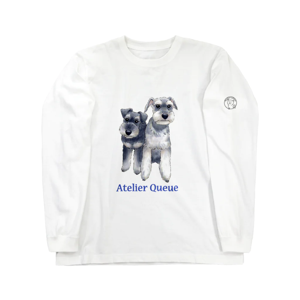 Atelier-Queueのミニチュアシュナウザー・カップル ロングスリーブTシャツ