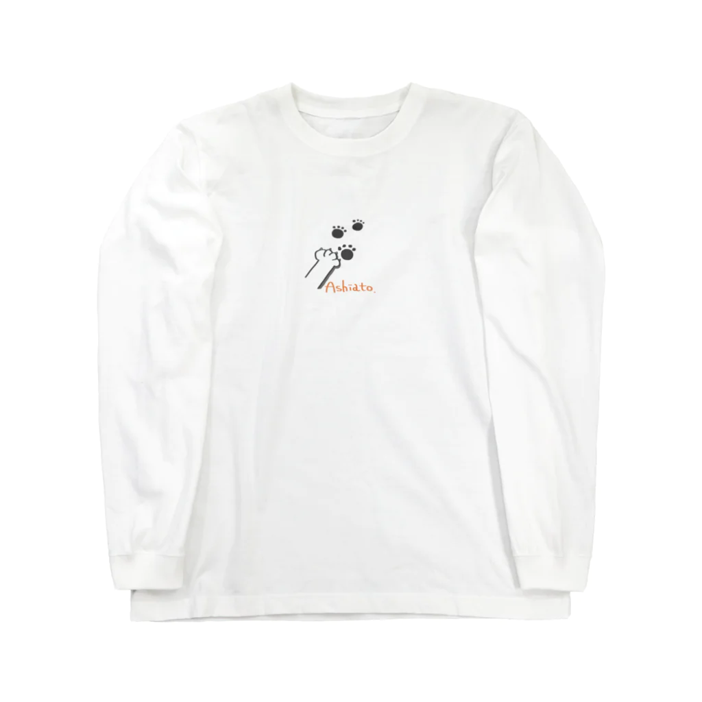 coco__sumi storeの猫のあしあと Long Sleeve T-Shirt