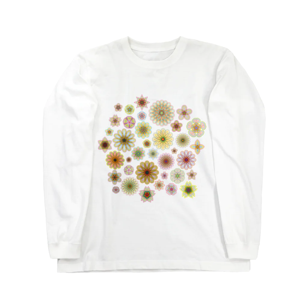 kimchinのやさしい色合いの花柄 Long Sleeve T-Shirt