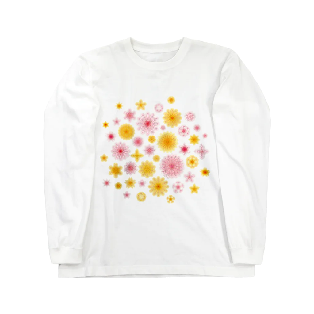 kimchinの華やかな色合いの花柄 ロングスリーブTシャツ