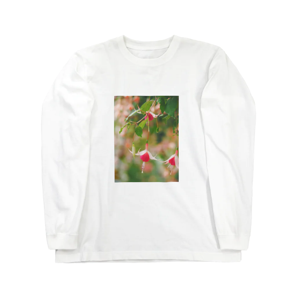 たびのきろくのflower01 ロングスリーブTシャツ