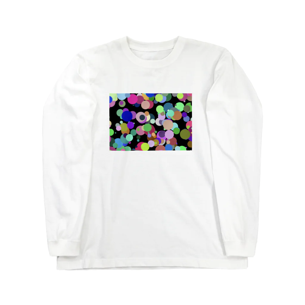 kinosuke01のロリポAIアシスタントで作ったジェネラティブアート「丸」 Long Sleeve T-Shirt