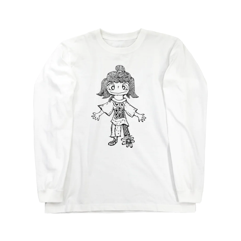 金子ズの2023/04/07のunder描き(モノクロ) ロングスリーブTシャツ