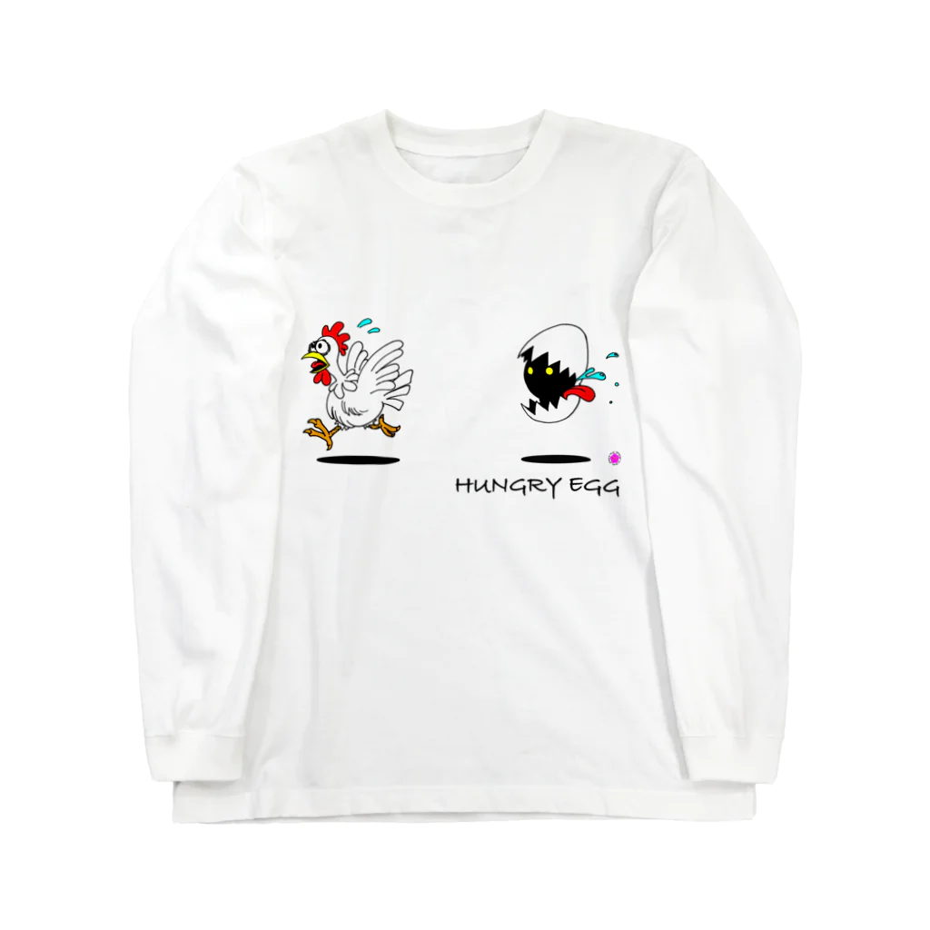 PLUM  VILLAGEの『Hungry egg』シリーズ・「逃げろ‼︎」 Long Sleeve T-Shirt