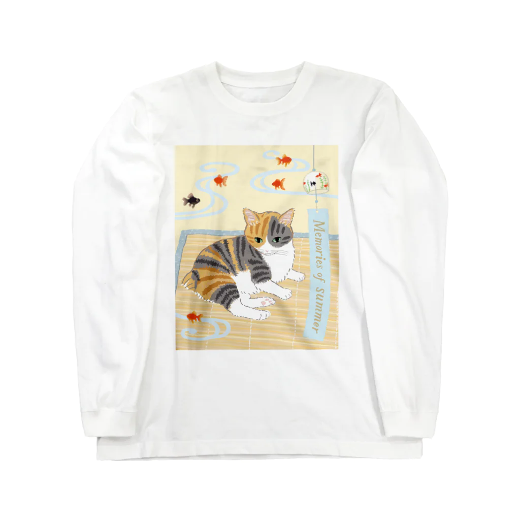 湊文の金魚と風鈴と猫 Long Sleeve T-Shirt