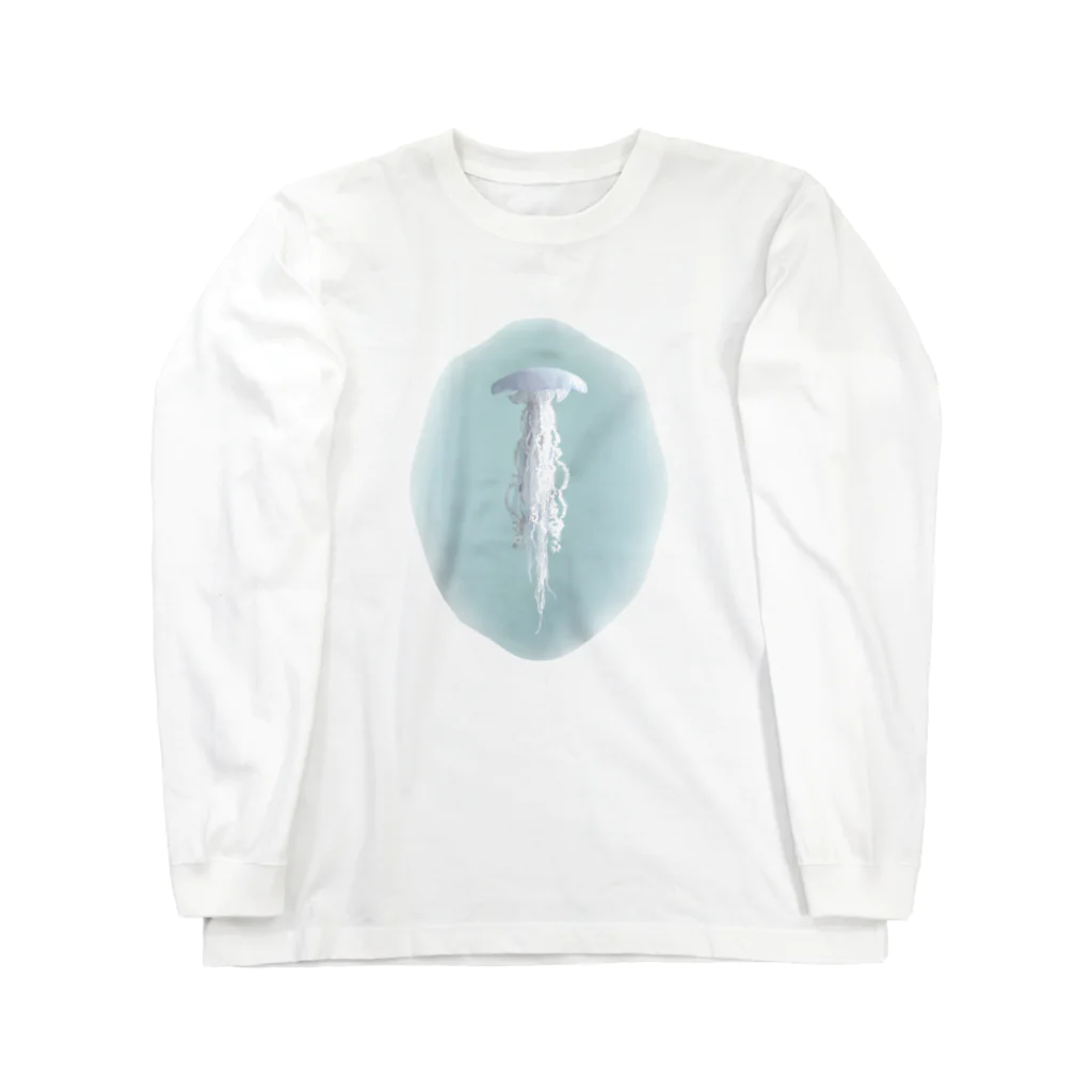 Yuragiのふわふわ クラゲ - Fluffy Jellyfish - ロングスリーブTシャツ