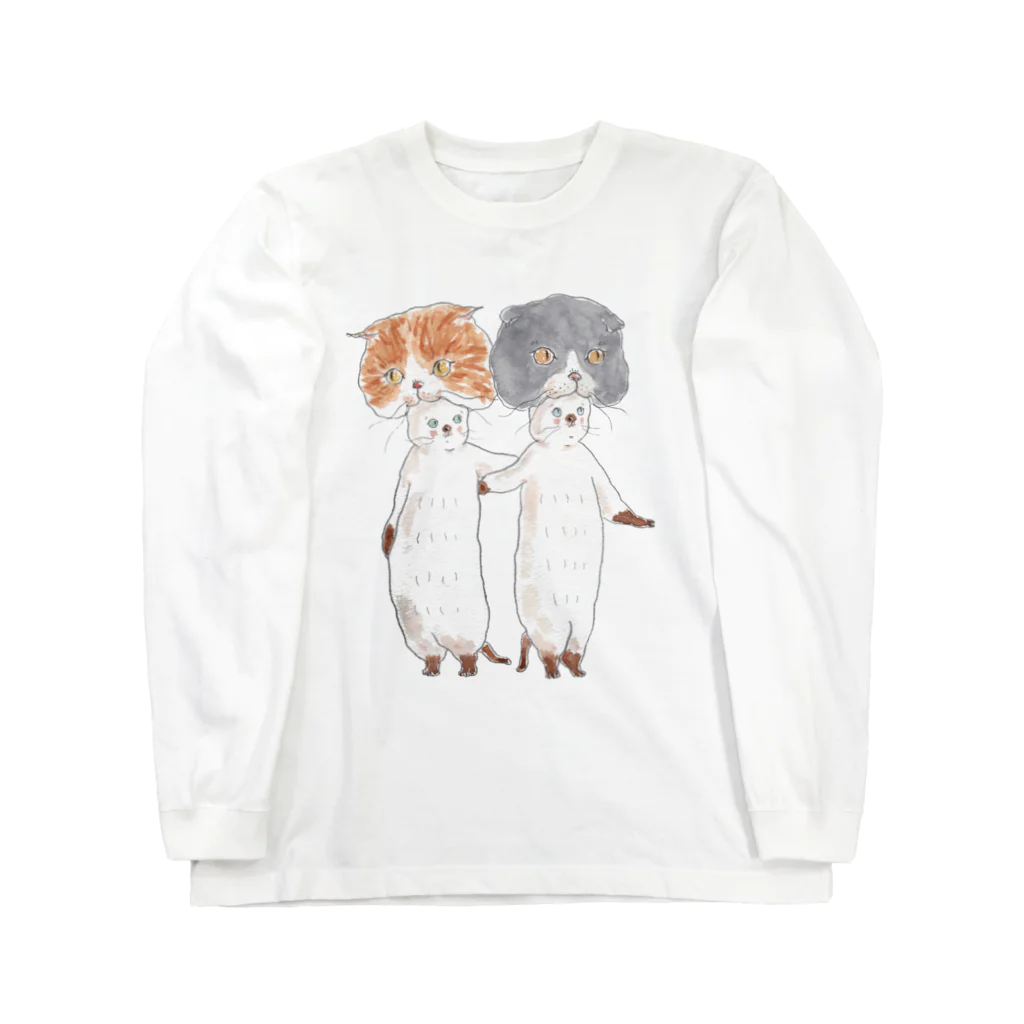 トコロコムギのスコかぶりにゃんこ Long Sleeve T-Shirt