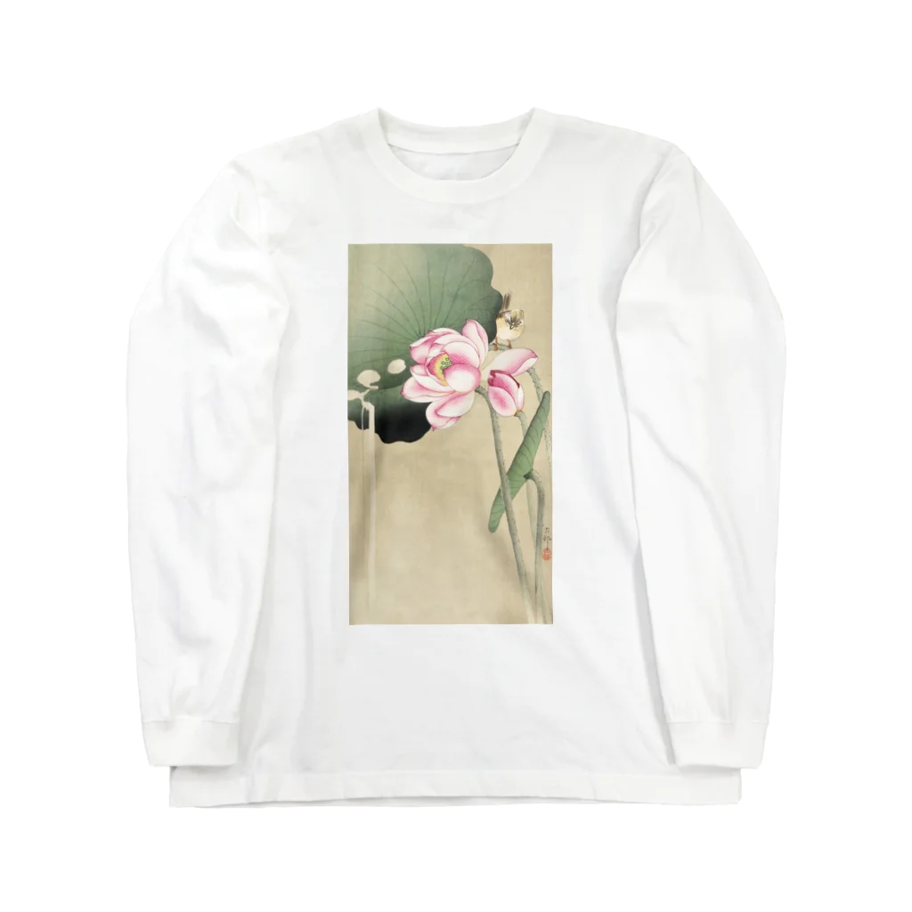 MUGEN ARTの小原古邨　蓮と雀　Ohara Koson / Songbird and Lotus Long Sleeve T-Shirt