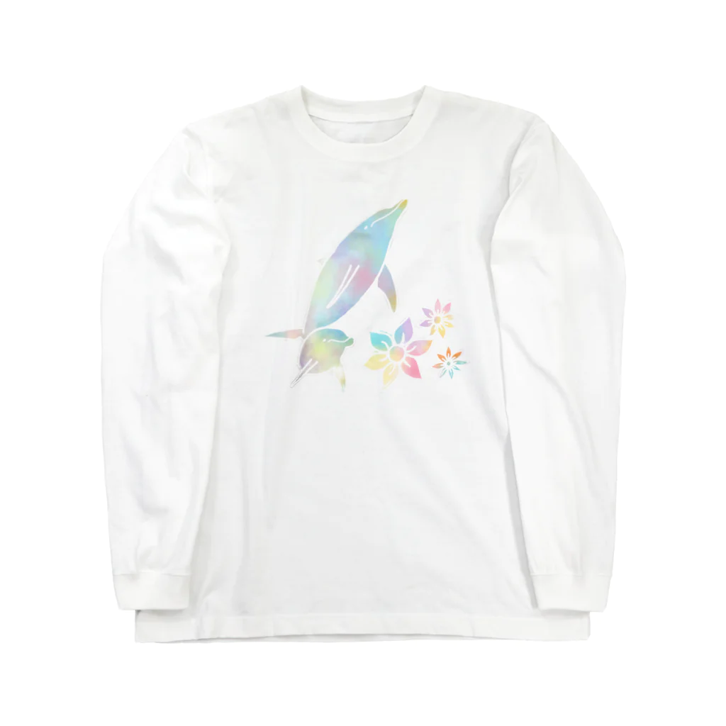 たじんのおみせのclearイルカ Long Sleeve T-Shirt