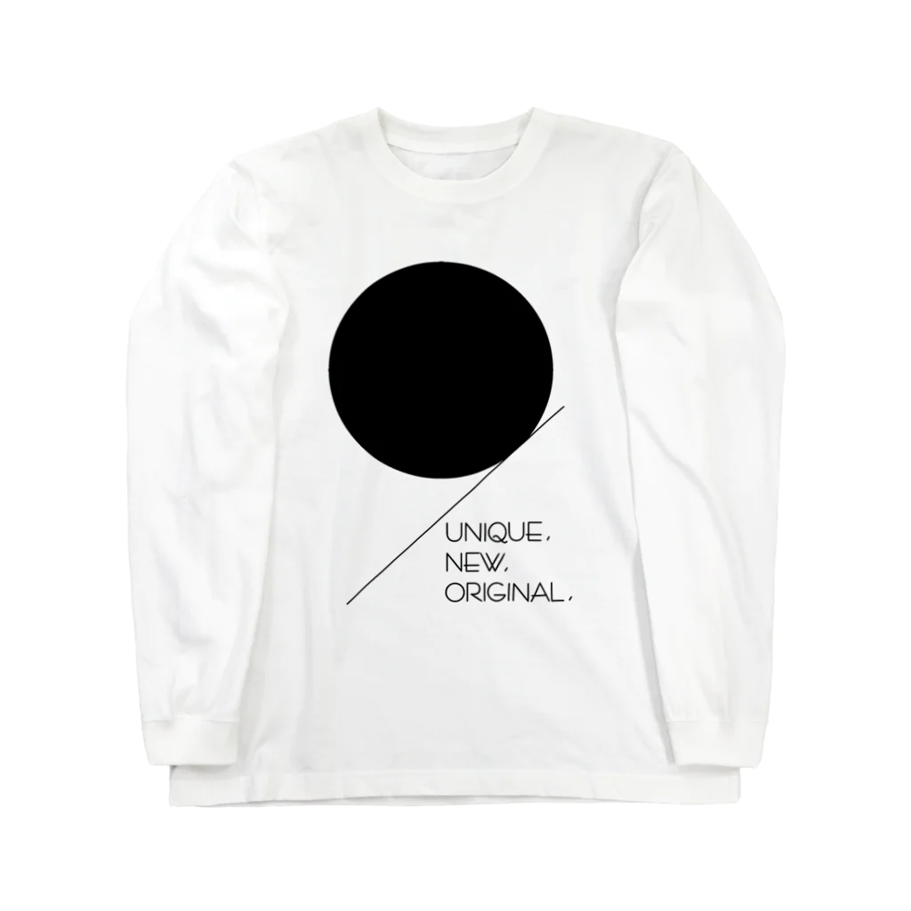 Q2 designの『UNIQUE,NEW,ORIGINAL,』ブランドロゴ Long Sleeve T-Shirt