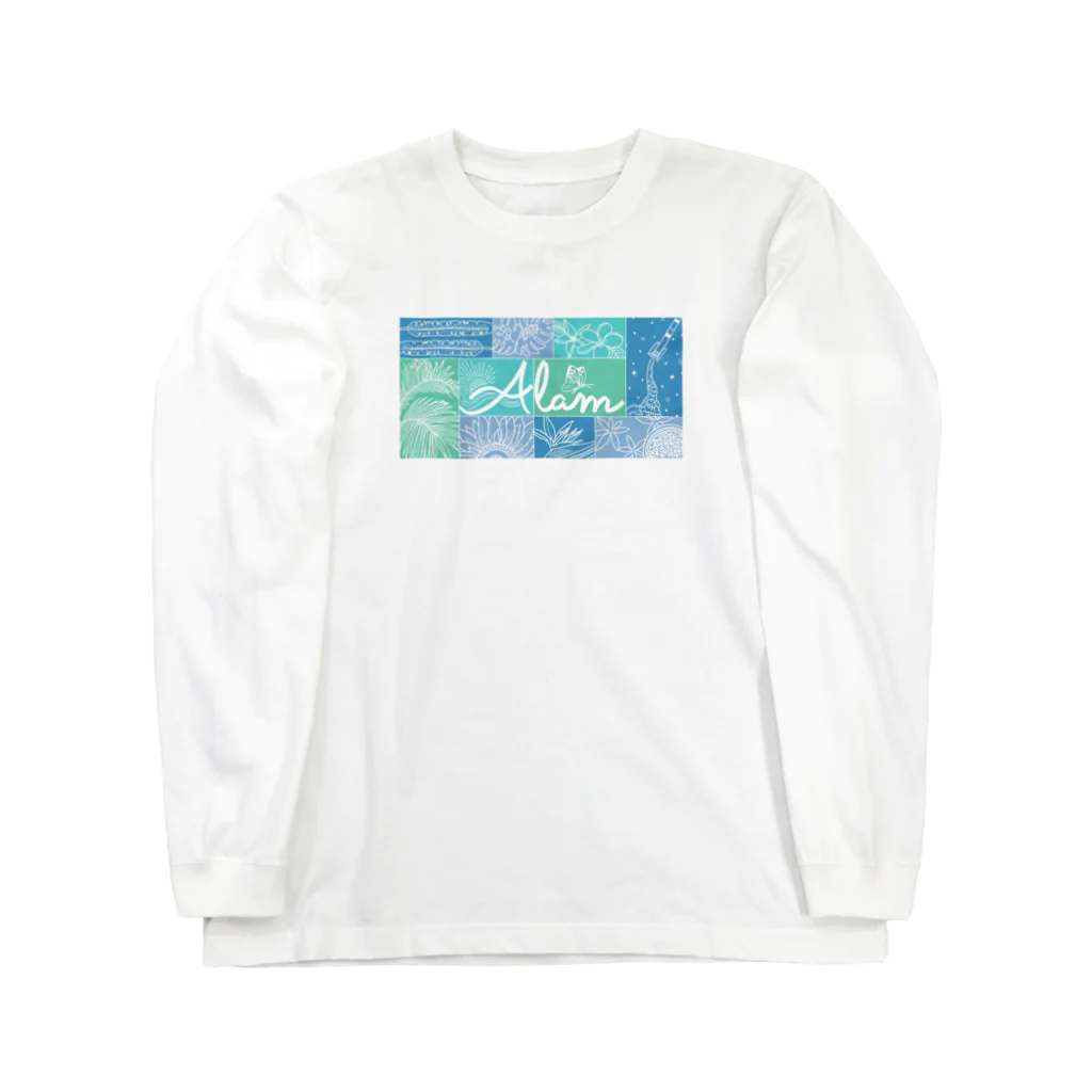 ALAMのALAM Ubin / BLUE ロングスリーブTシャツ