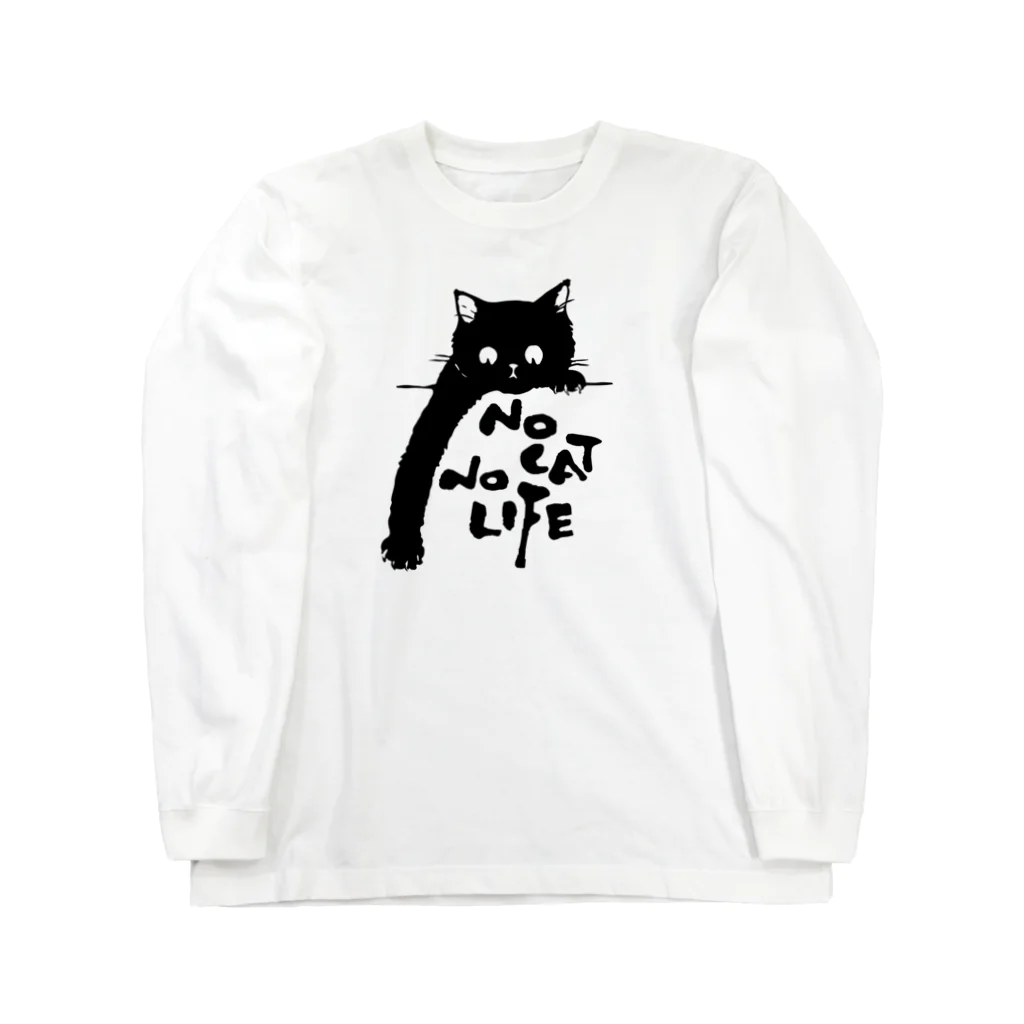 たろくろのNo Cat  NoLife ロングスリーブTシャツ