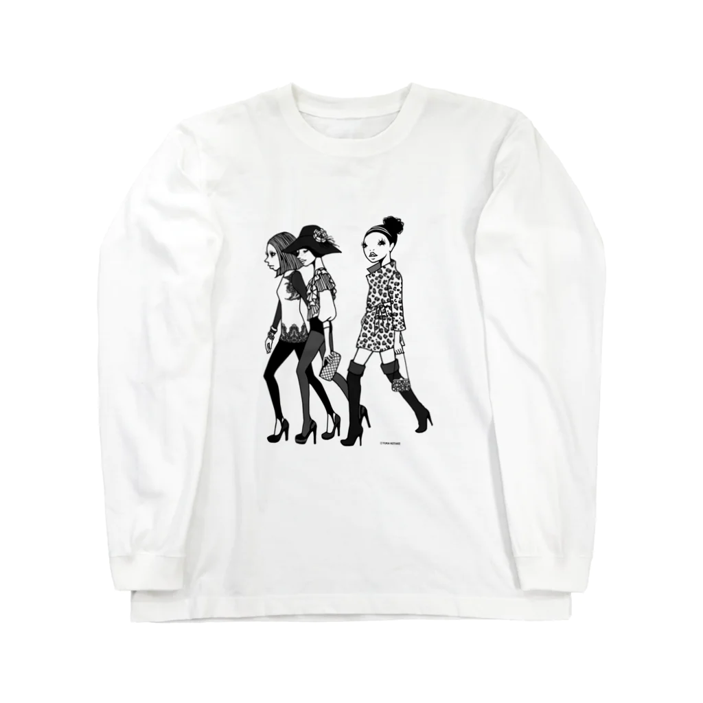 イラストレーターこたけゆか 公式オリジナルグッズのHEY LADIES!  Long Sleeve T-Shirt