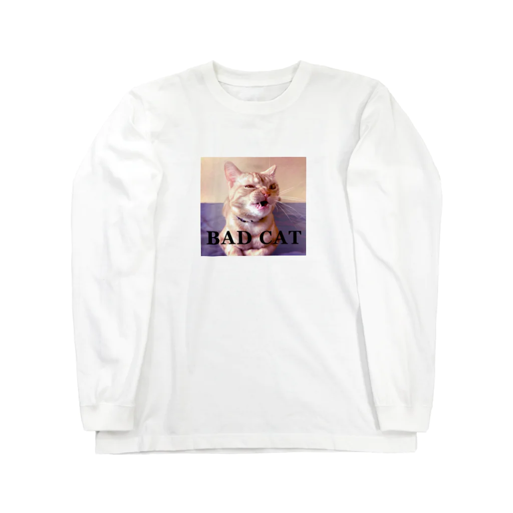 こけしボックスのわるいねこ　BAD CAT Long Sleeve T-Shirt