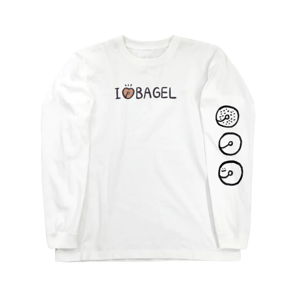 MIHO BAGELのI LOVE BAGEL ロングスリーブTシャツ