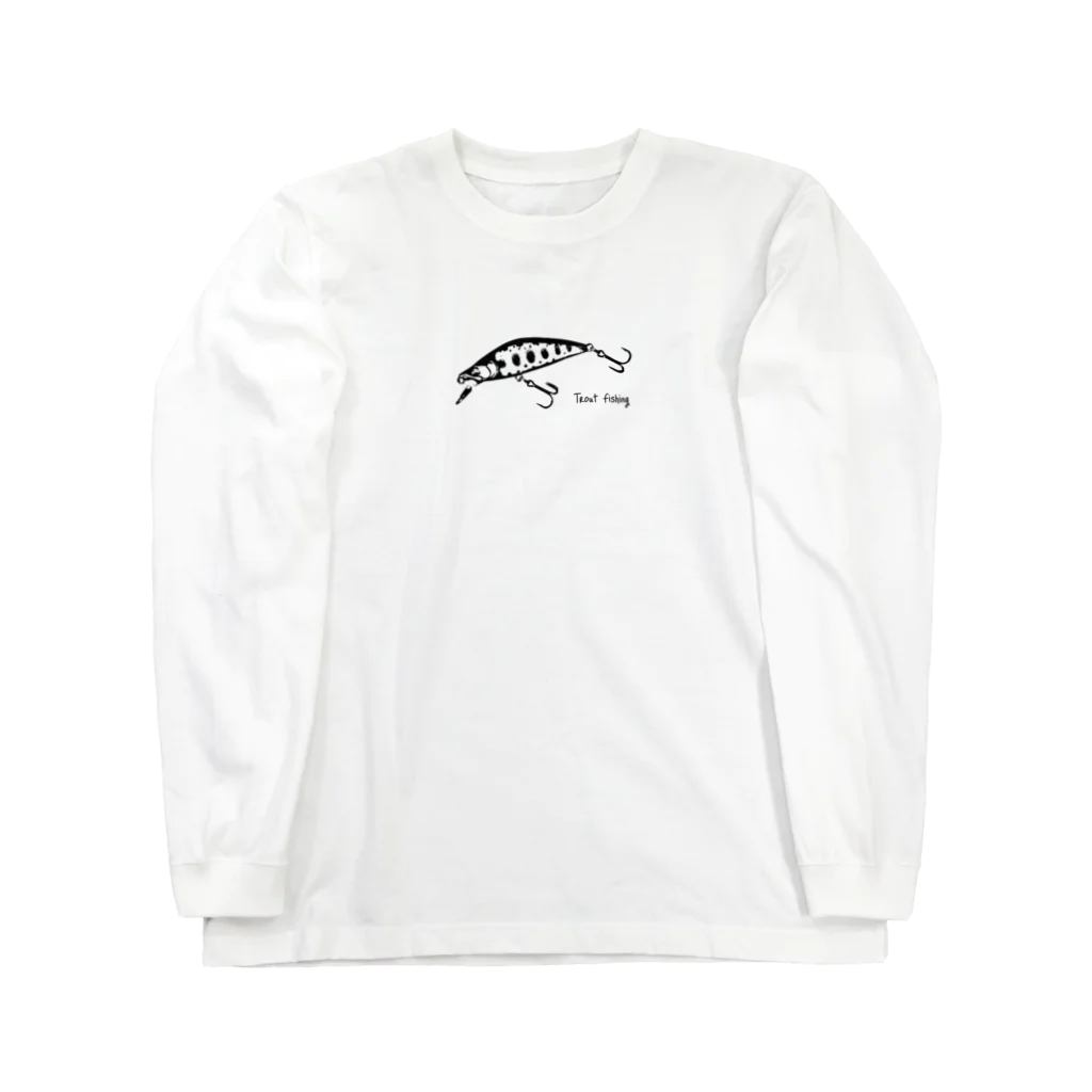 フィッシング&サウナの和風Trout Fishing  Long Sleeve T-Shirt