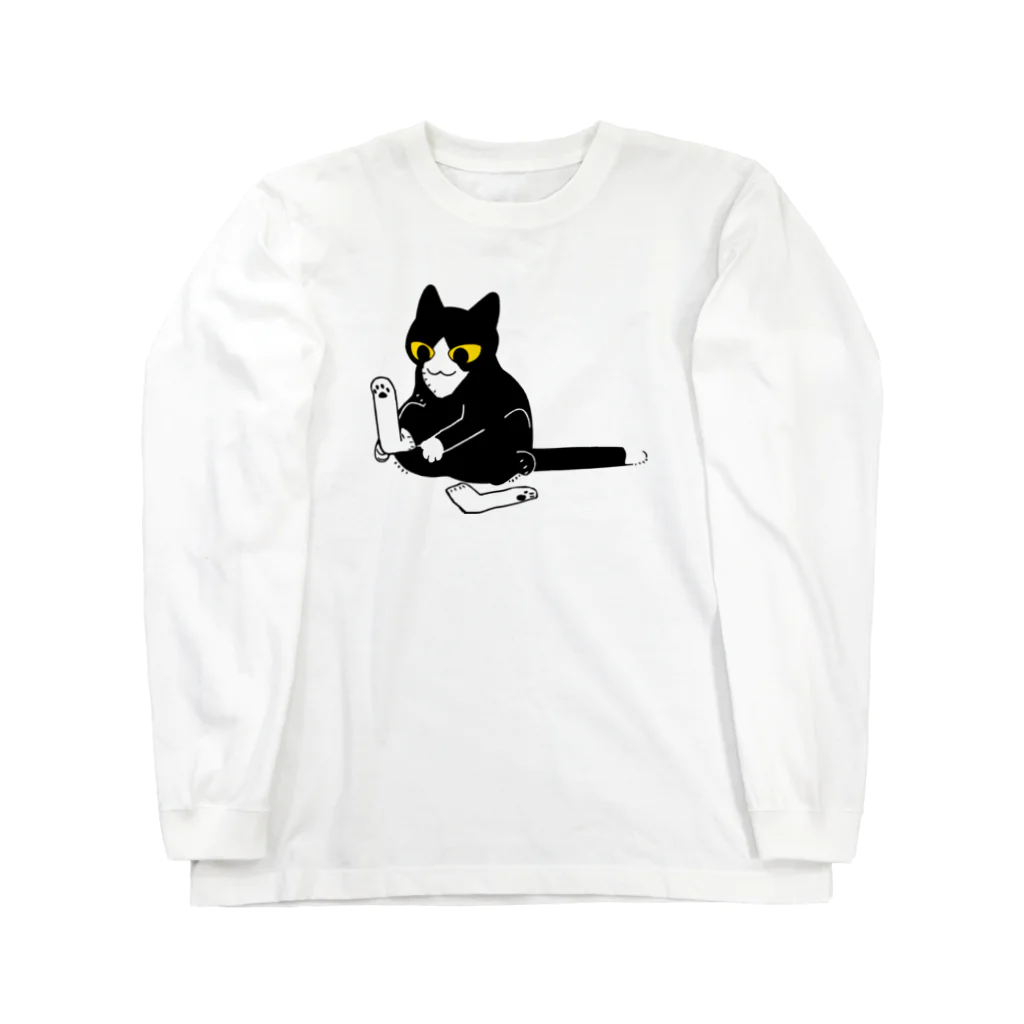 ふじひとのくつした猫 ロングスリーブTシャツ