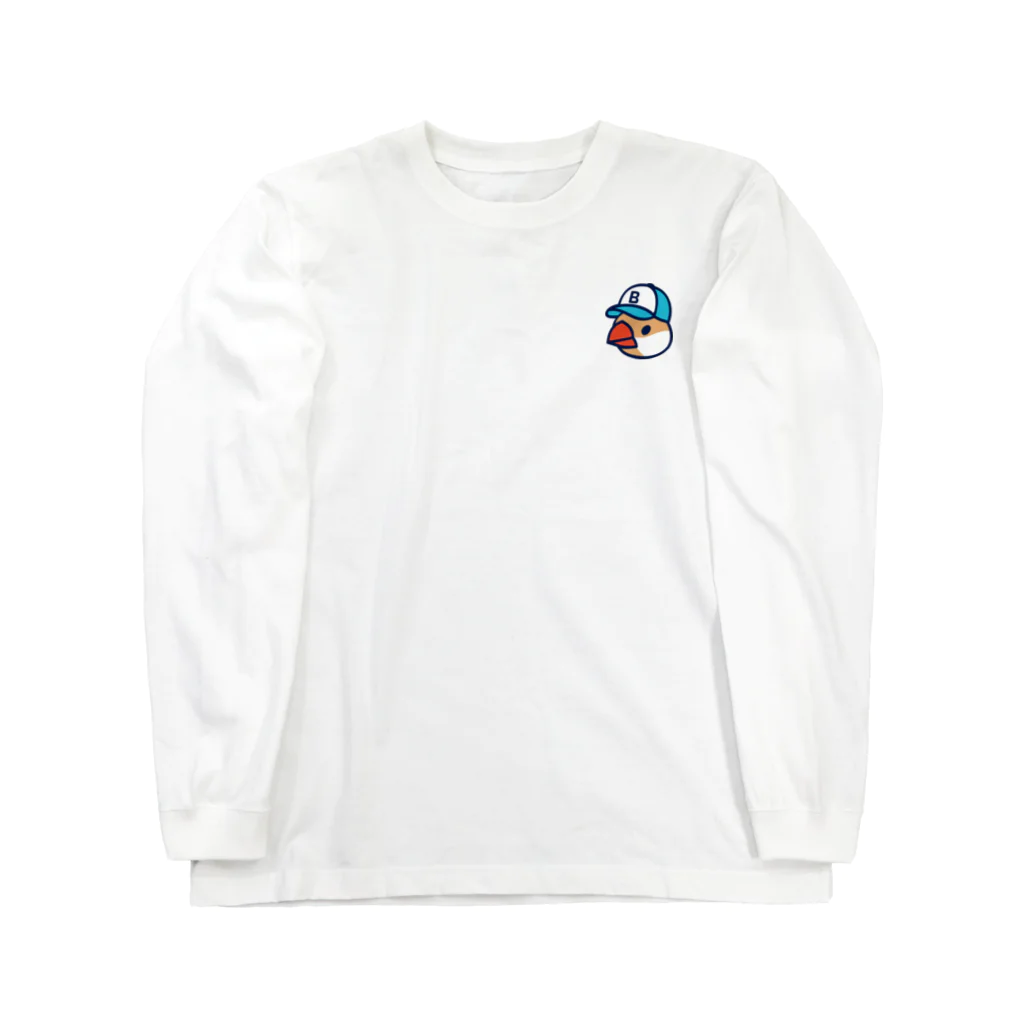 もしもしこちら文鳥のキャップの文鳥 Long Sleeve T-Shirt