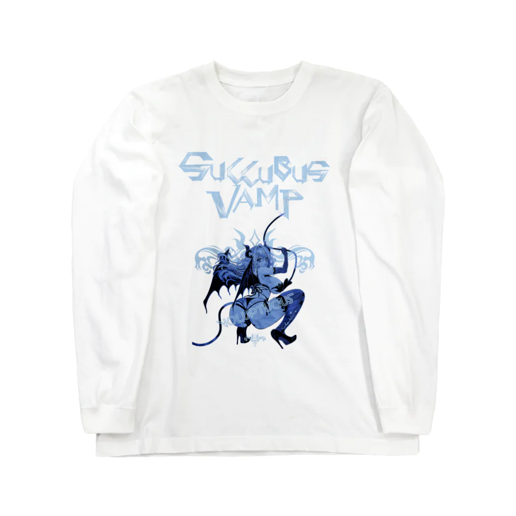 loveclonesのSUCCUBUS VAMP 0614 小悪魔 ヴォラプチュアス ブルー Long Sleeve T-Shirt