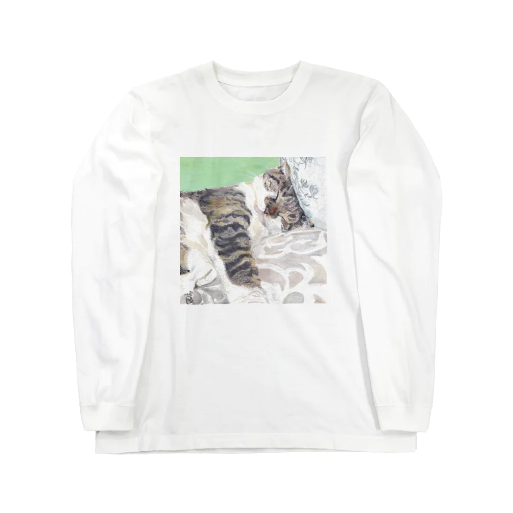 みるきち【ペットイラストアーティスト】のおやすみねこ① Long Sleeve T-Shirt