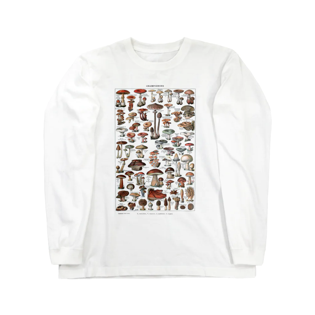 MUGEN ARTのきのこ図鑑　ヴィンテージボタニカルアート Long Sleeve T-Shirt