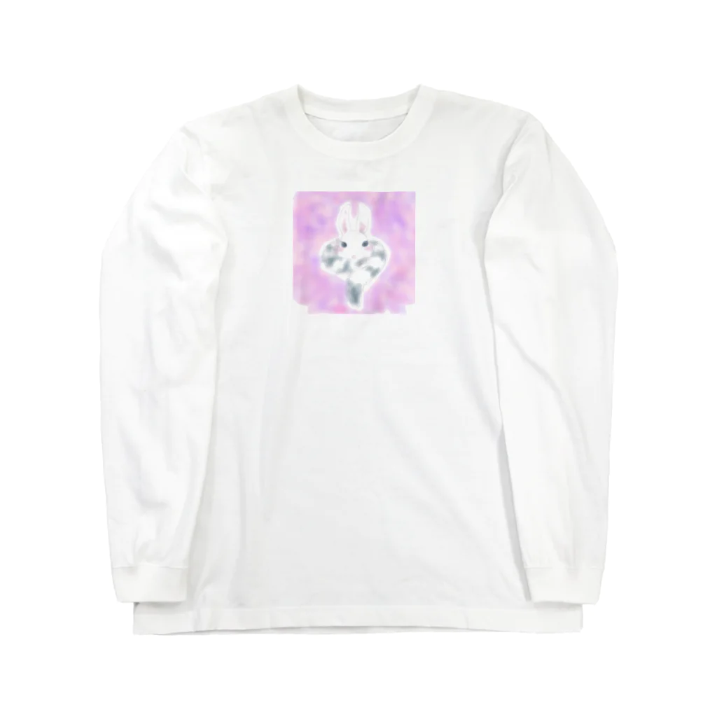 ニジイロソラモヨウのトラの威を借るウサギ (magenta) Long Sleeve T-Shirt