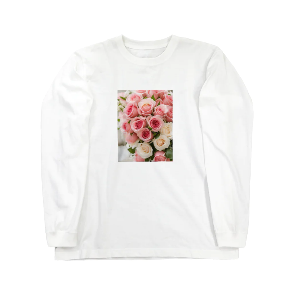 dolphineのPink Rose Bouquet Long Sleeve T-Shirt