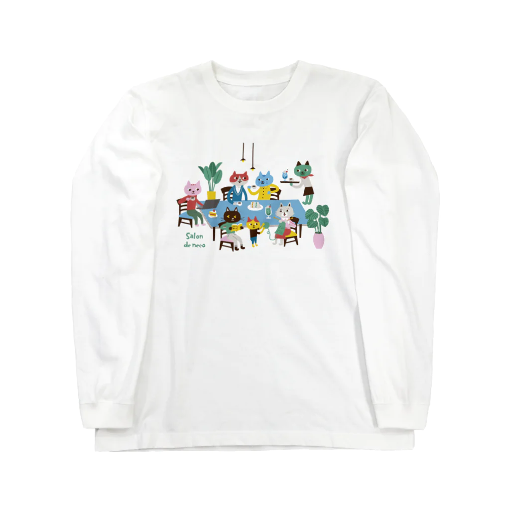 salon de necoの猫民salon de Nekoバージョン　【保護猫寄付220円】 Long Sleeve T-Shirt