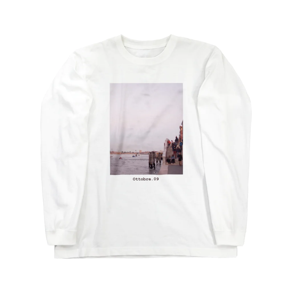 旅するTシャツ。のOttobre .9  /  Venezia，italia ロングスリーブTシャツ