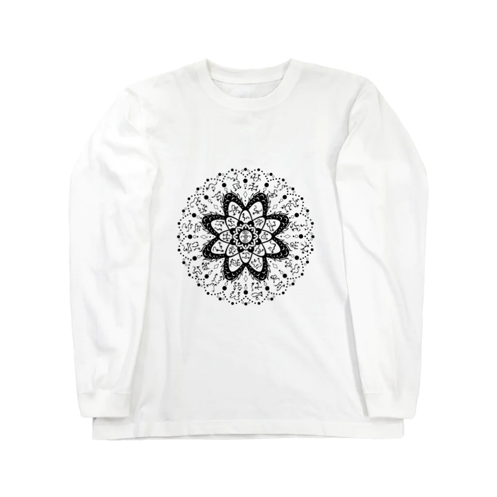 古浪漫のショップの龍踊文字フトマニ図 Long Sleeve T-Shirt