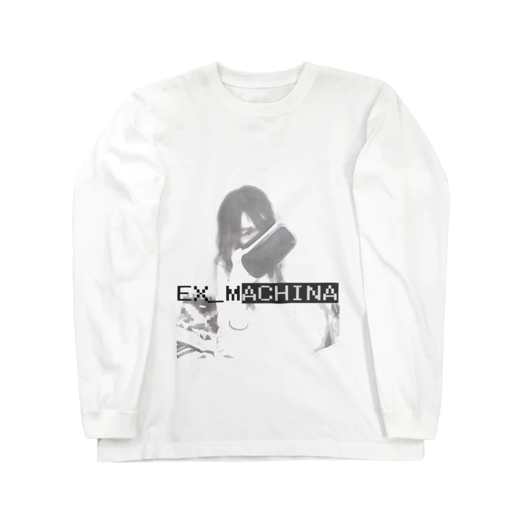 Ex_MachinaのVR-Girl: Monotone Eye Long Sleeve T-Shirt